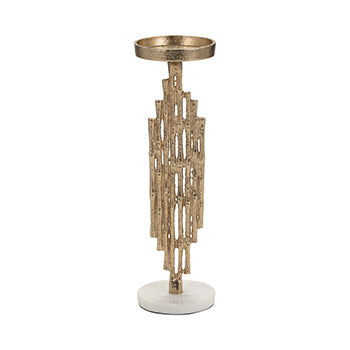 Gold Contemporary Candleholders Set of 3