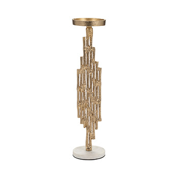 Gold Contemporary Candleholders Set of 3