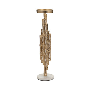 Gold Contemporary Candleholders Set of 3