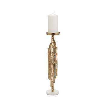Gold Contemporary Candleholders Set of 3