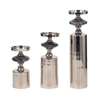 Lieden Marble Candleholders S/3