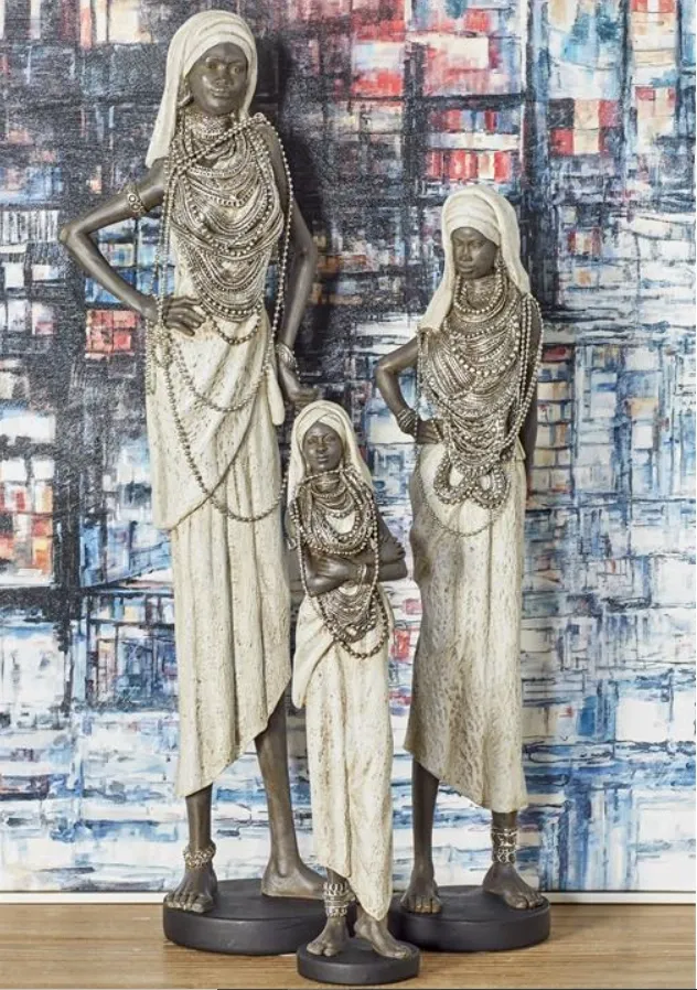 African Women Sculptures - Set of 3
