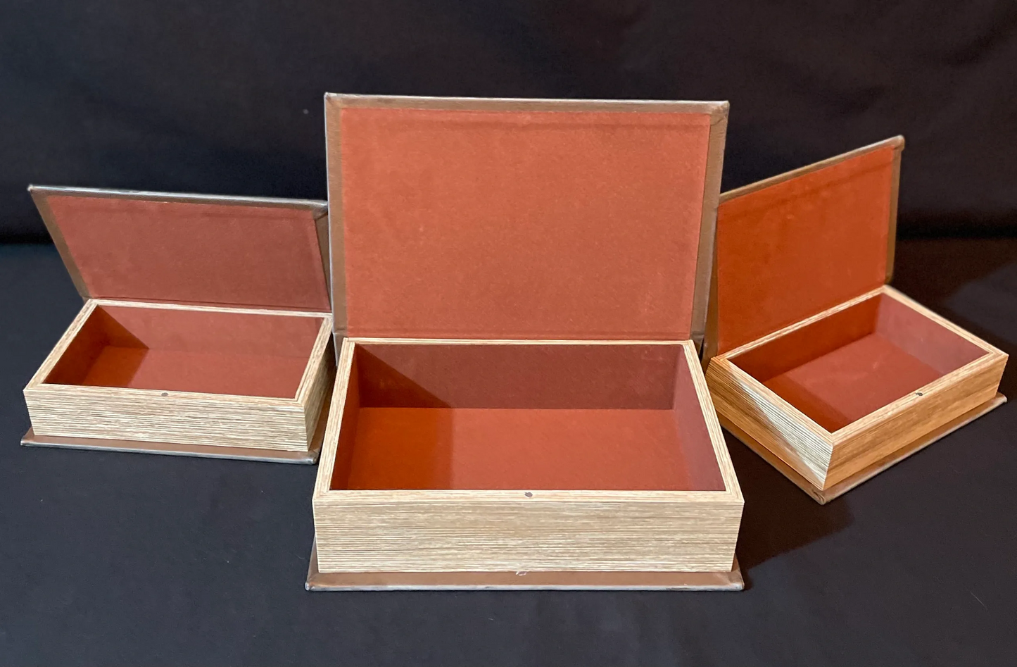 Antique Green Wooden Box Set