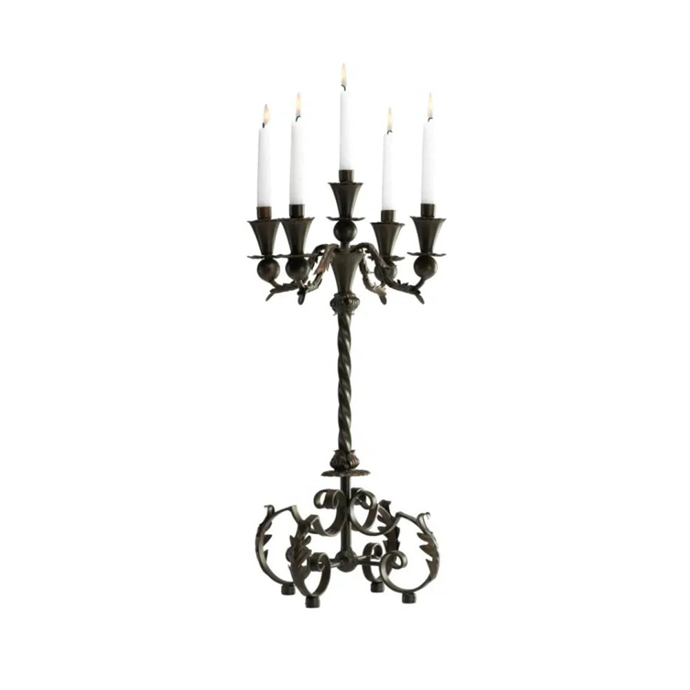 Antique Rustic Table Top Candelabra