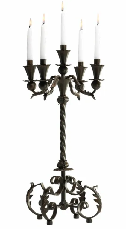Antique Rustic Table Top Candelabra