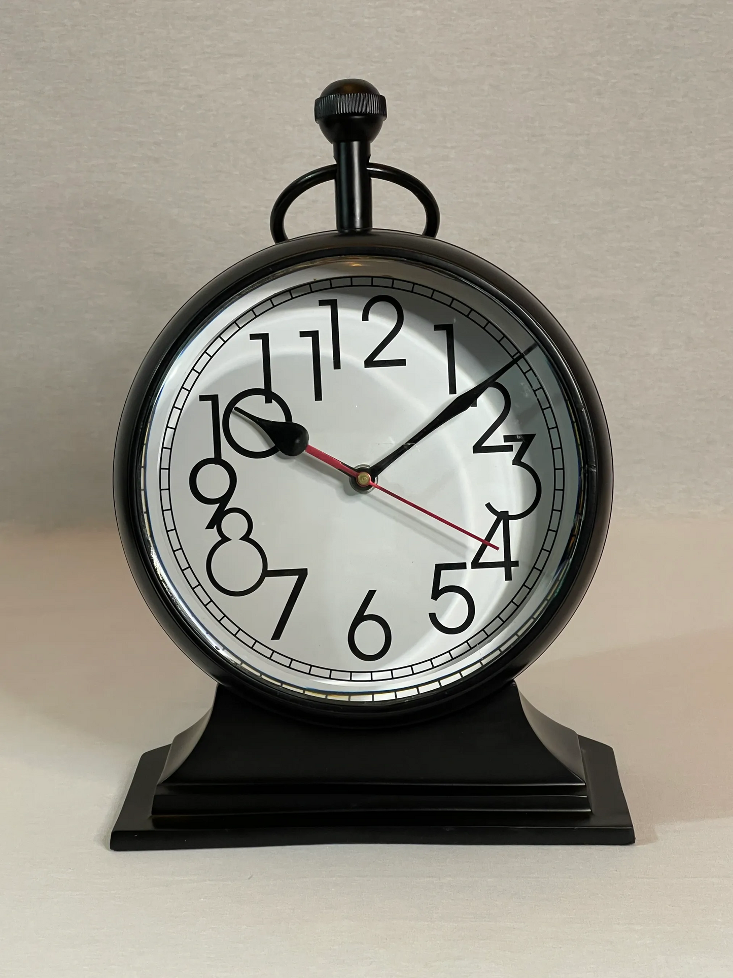 Black & Antique Gold Desk Clock