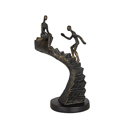 Climbing Stairs 13 3/4" Bronze Sculpture