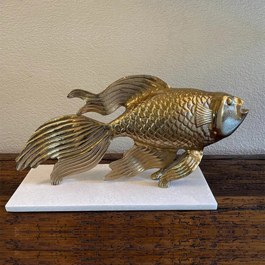 Gold Fish Statue