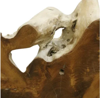 Natural Solid Teak Wood Statue on Stand