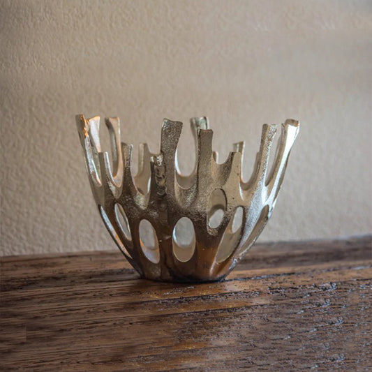 10" Silver Cut Out Bowl