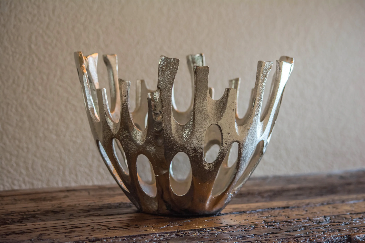 10" Silver Cut Out Bowl