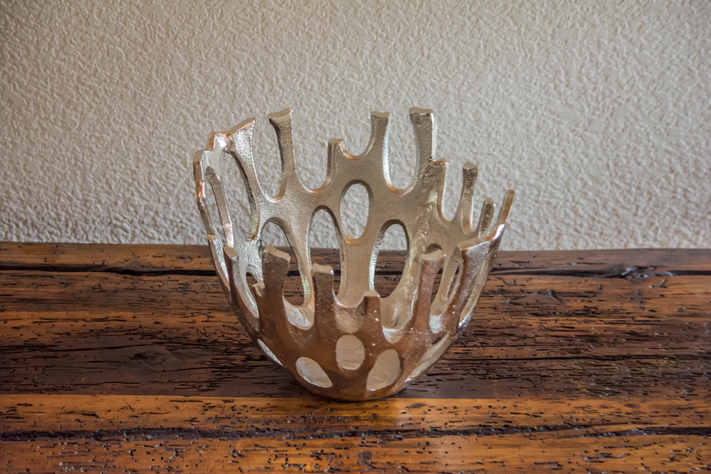 10" Silver Cut Out Bowl