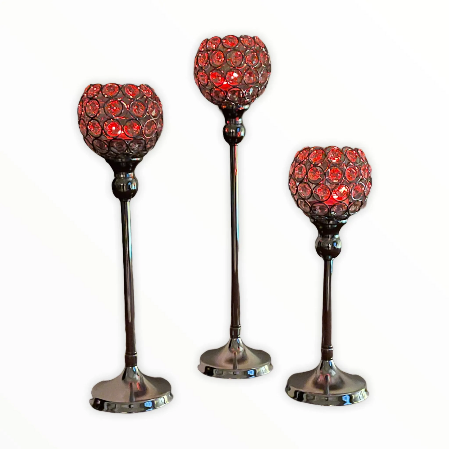 Silver & Beaded Candleholder