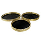 Metal Round Gold Trays S/3