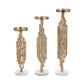 Gold Contemporary Candleholders Set of 3