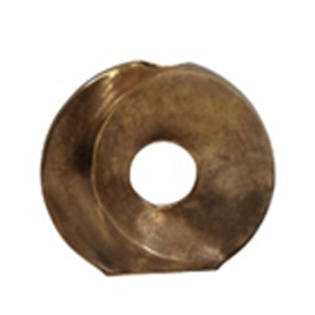 Belvine Metal Cut Out Vase, Bronze Set of 2