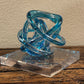 Light Blue Glass Knot - 5.9 inches