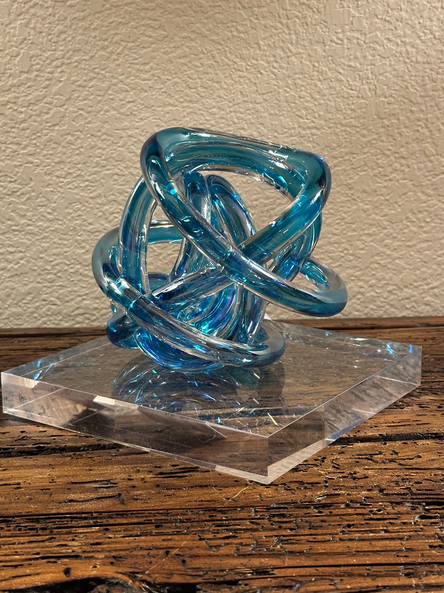 Light Blue Glass Knot - 5.9 inches