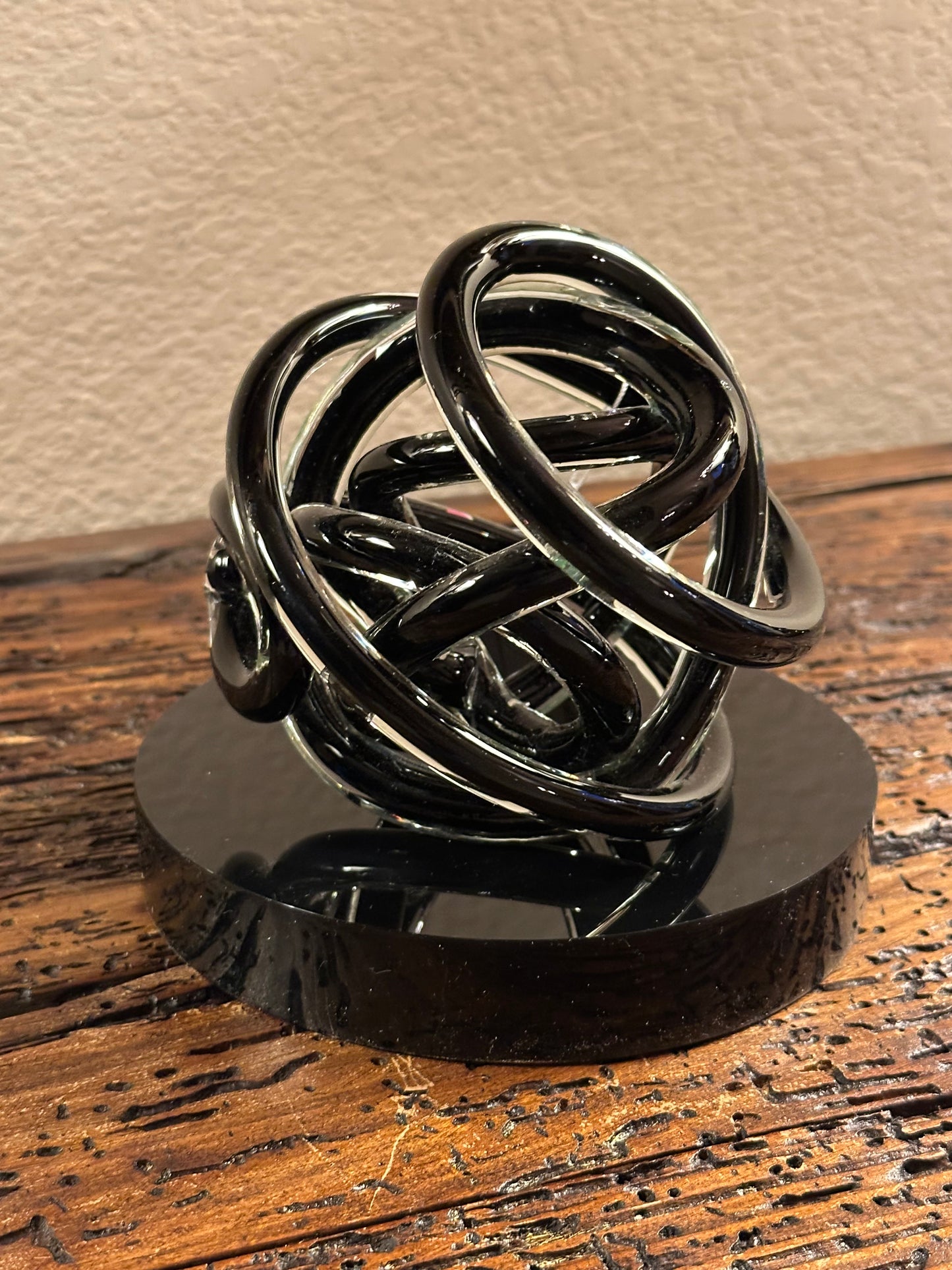 Black Glass Knot - 4.7 inches