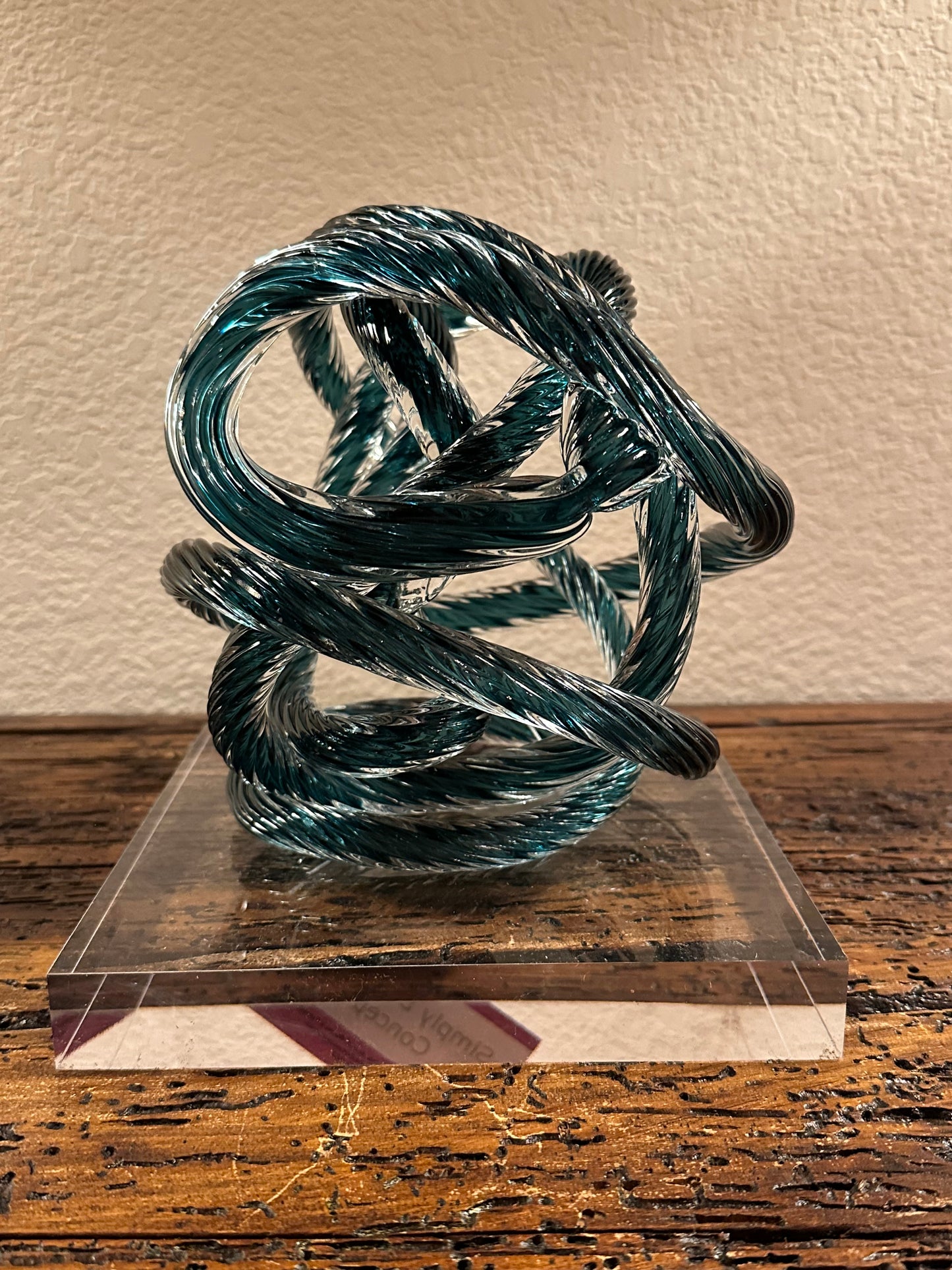 Blue & Green Glass Knot - 5.9 inches