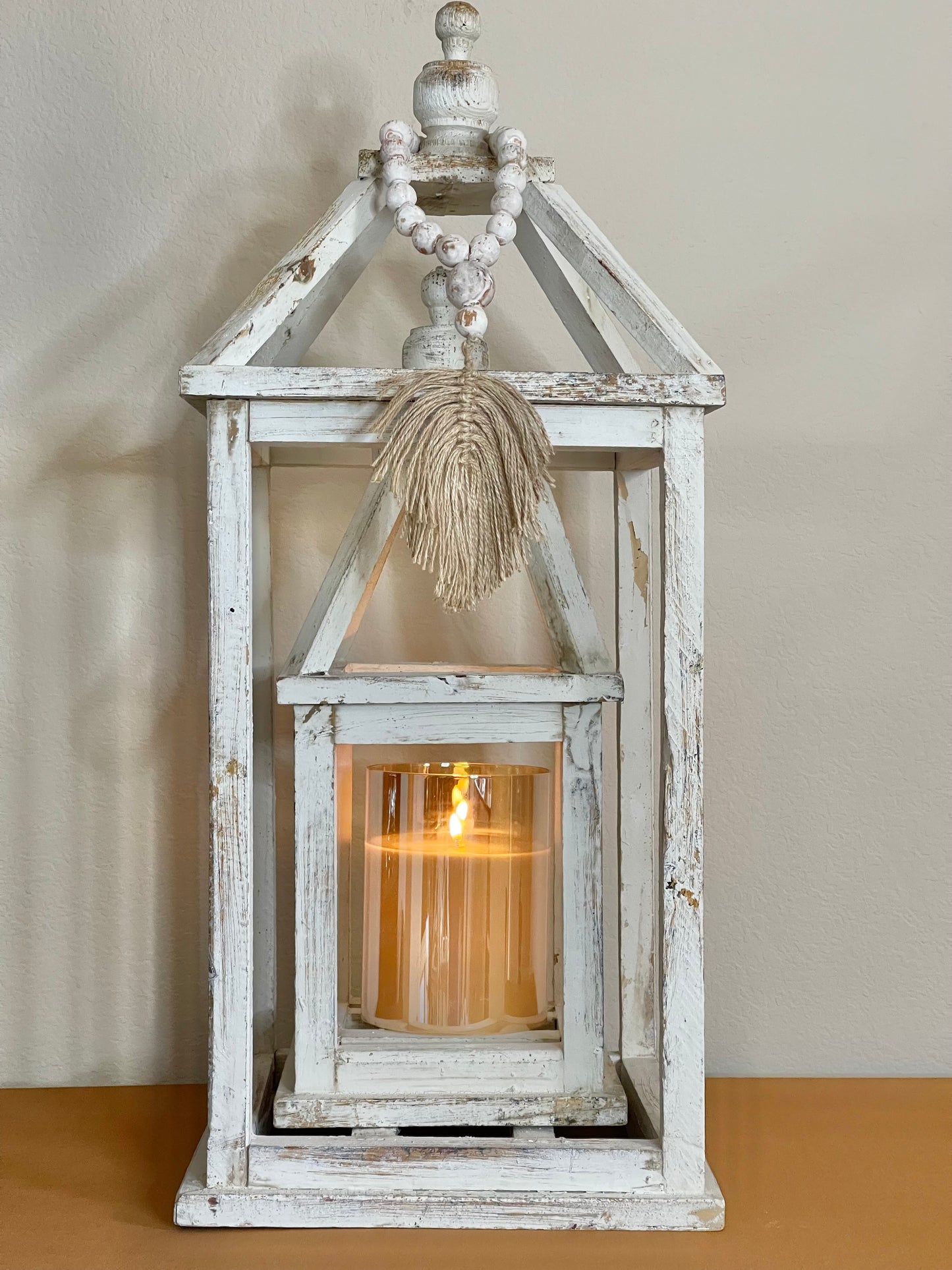 Farmhouse Wooden Lanterns (Set of 2)