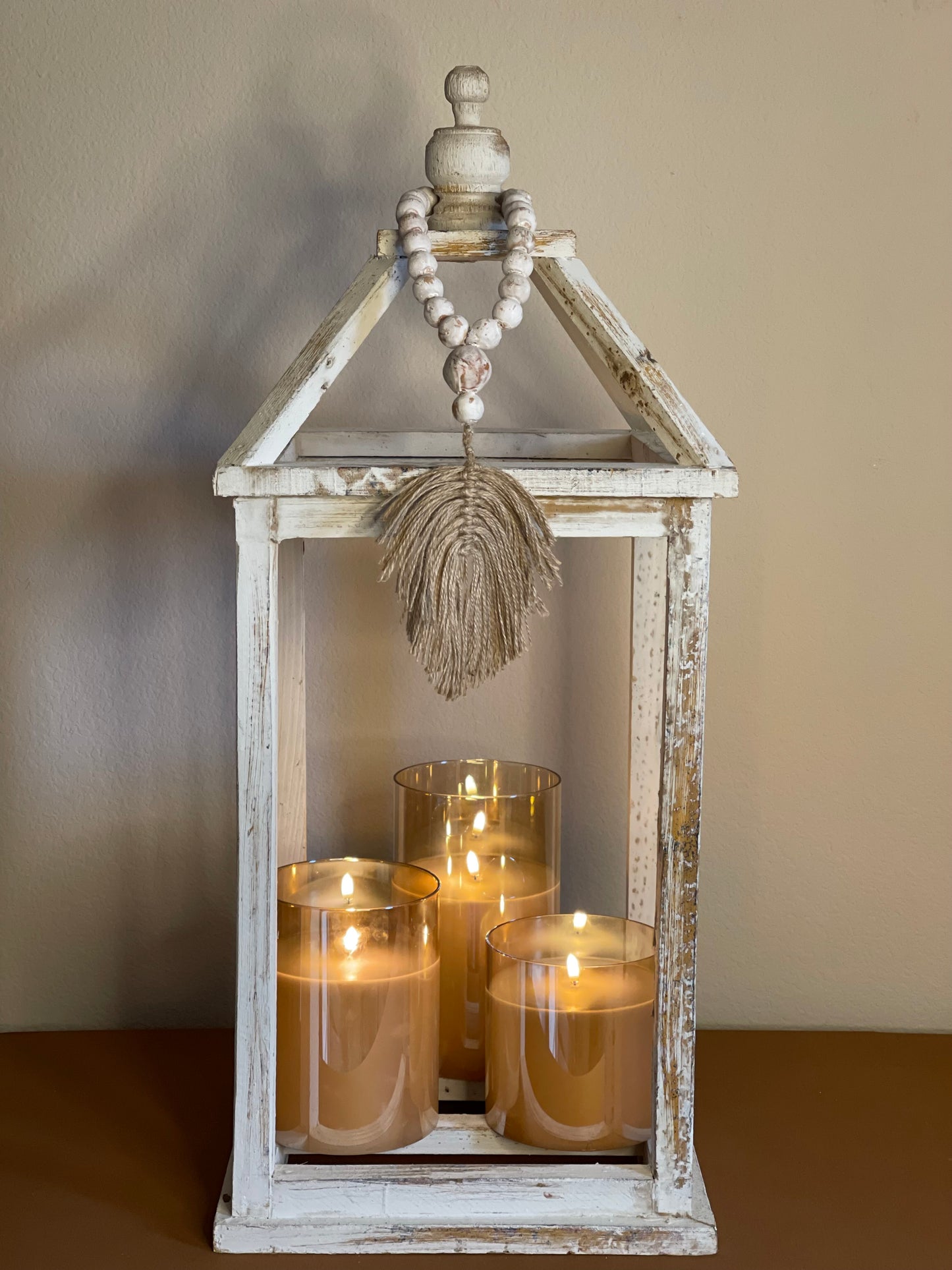 Farmhouse Wooden Lanterns (Set of 2)