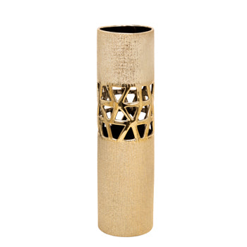 Filigree Cut Out Gold Vase