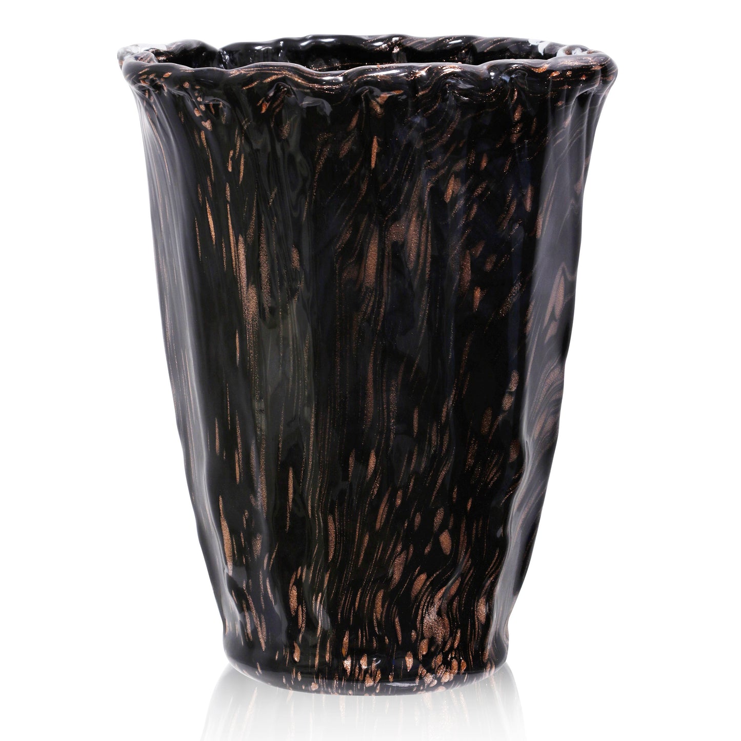 Ginerva Vase Amber & Black