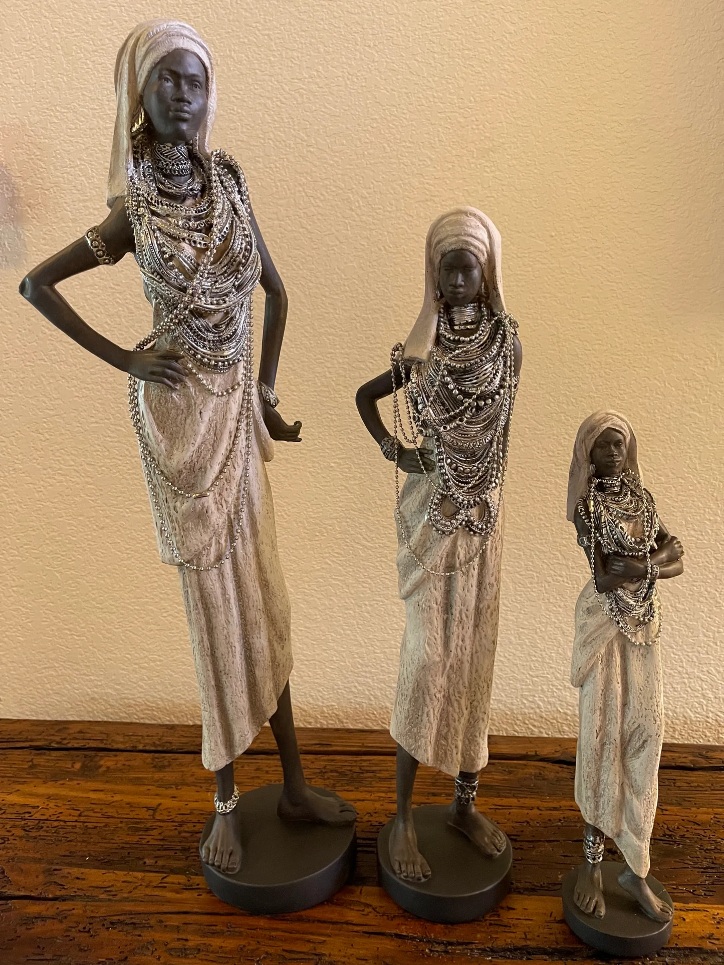 African Women Sculptures - Set of 3