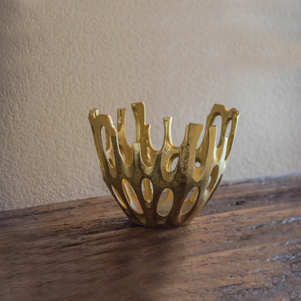 10" Gold Cut Out Bowl