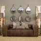 Metal Antique Gold Finish Round Mirror