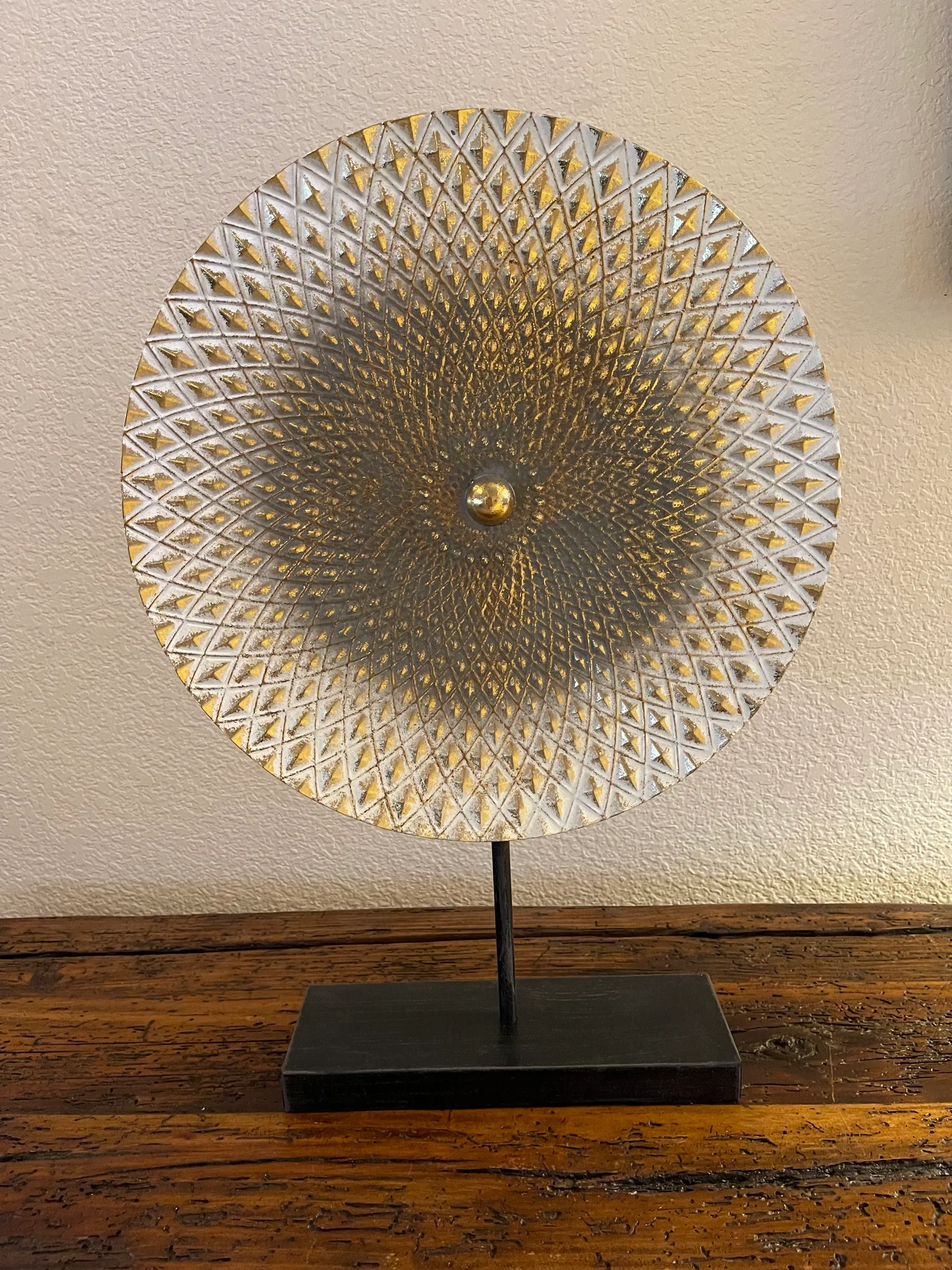 Metal Circle Table Top Sculpture