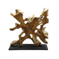 Natural Solid Teak Wood Statue on Stand