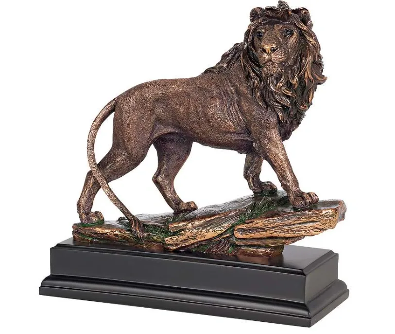 Regal Lion 11" Bronze Sculpture