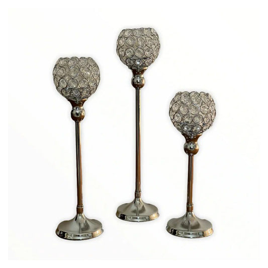 Silver & Beaded Candleholder